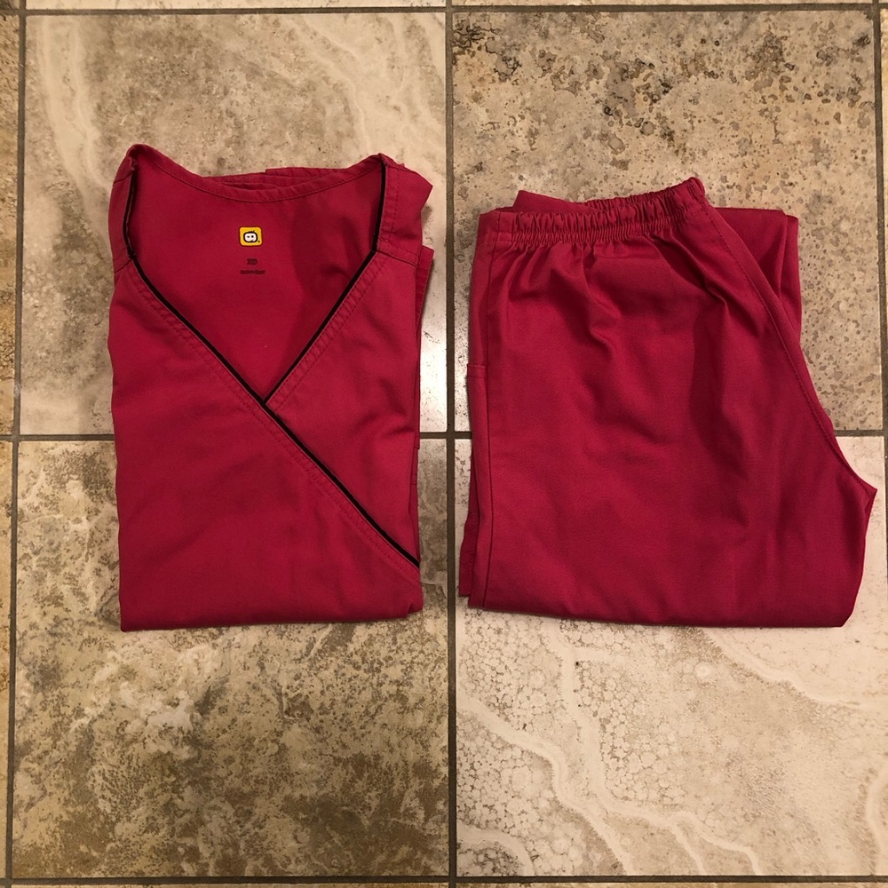 Wonder Flex Womens Scrub Set ( pink )